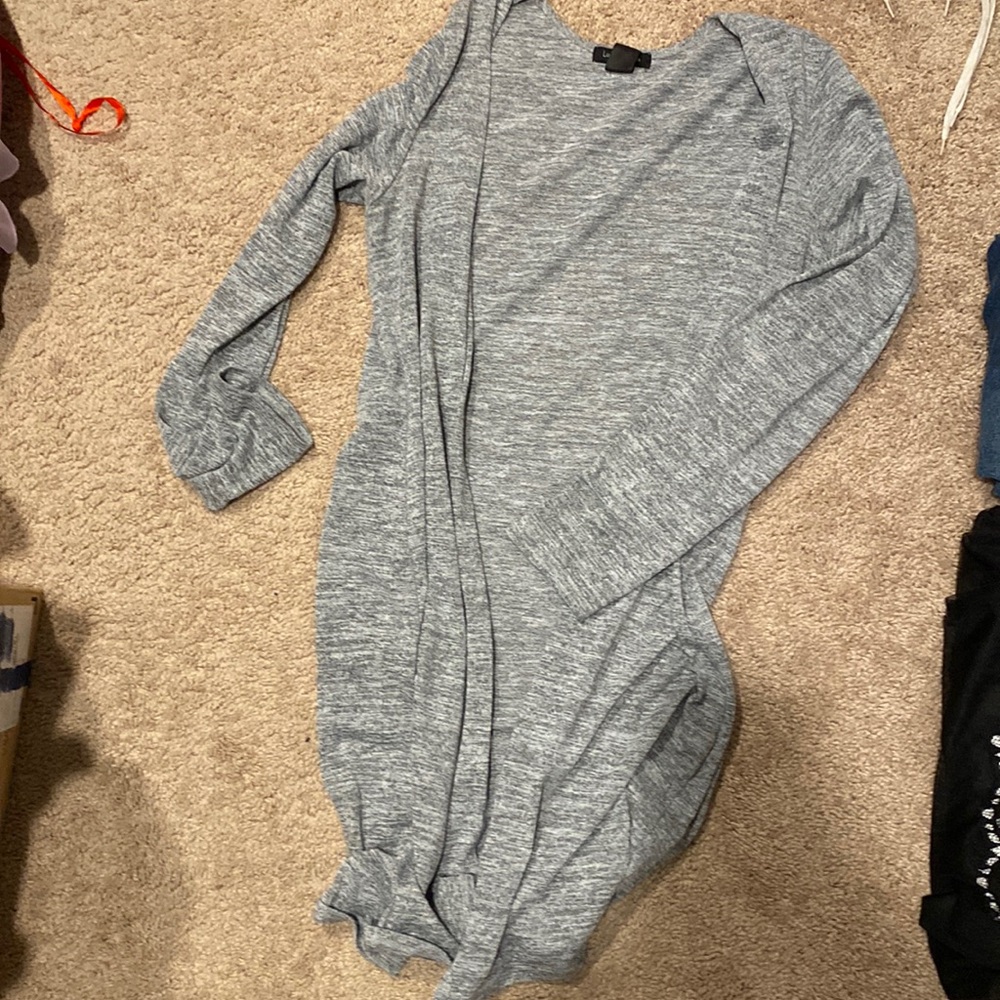 Long grey cardigan